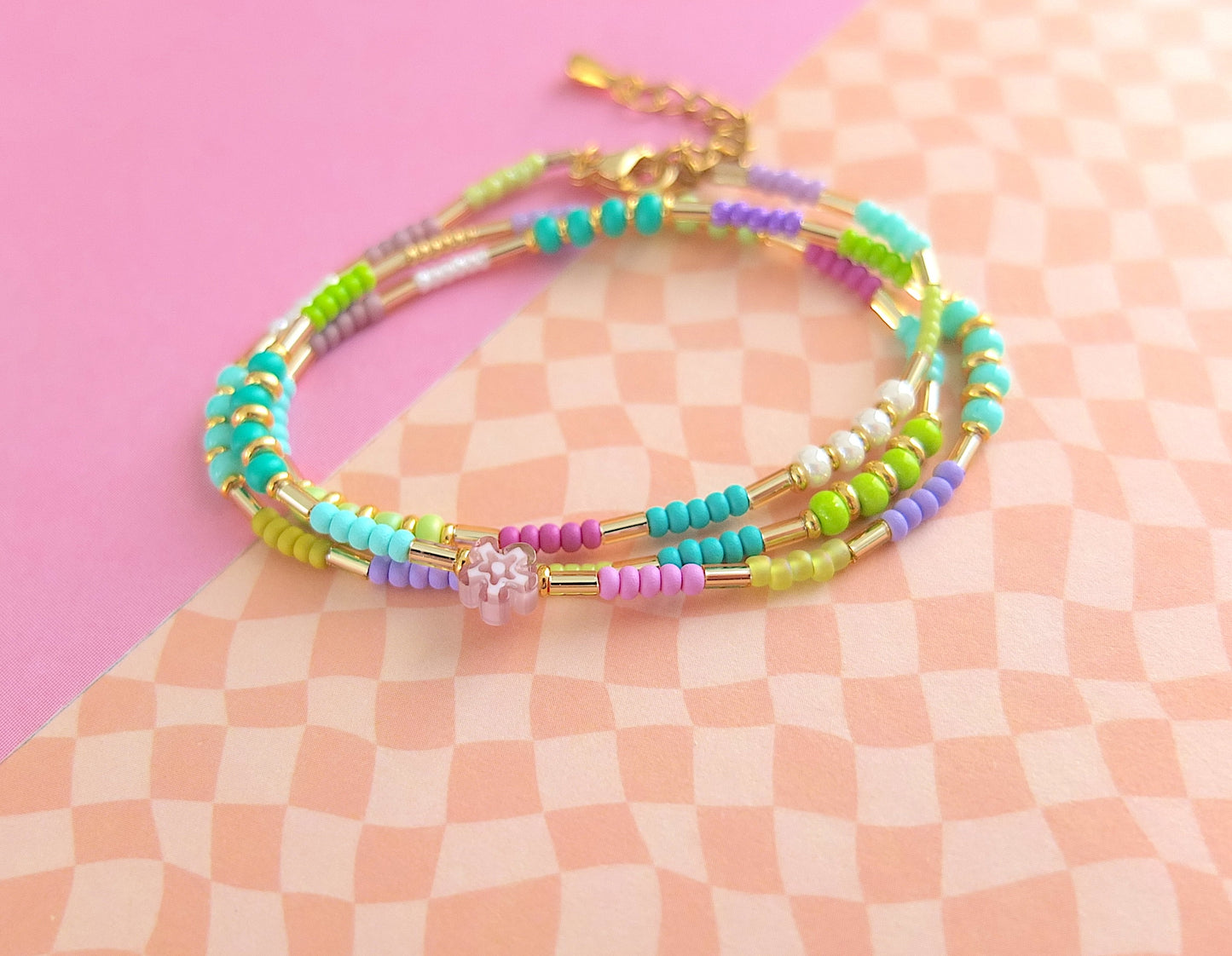collier Spring Fleur millefiori