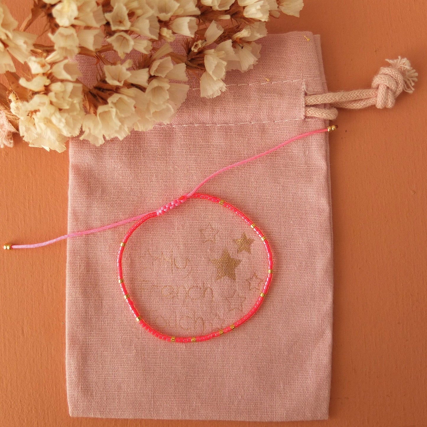 Bracelet ajustable en fil de jade et perles miyuki aspect brillant, coloris 4