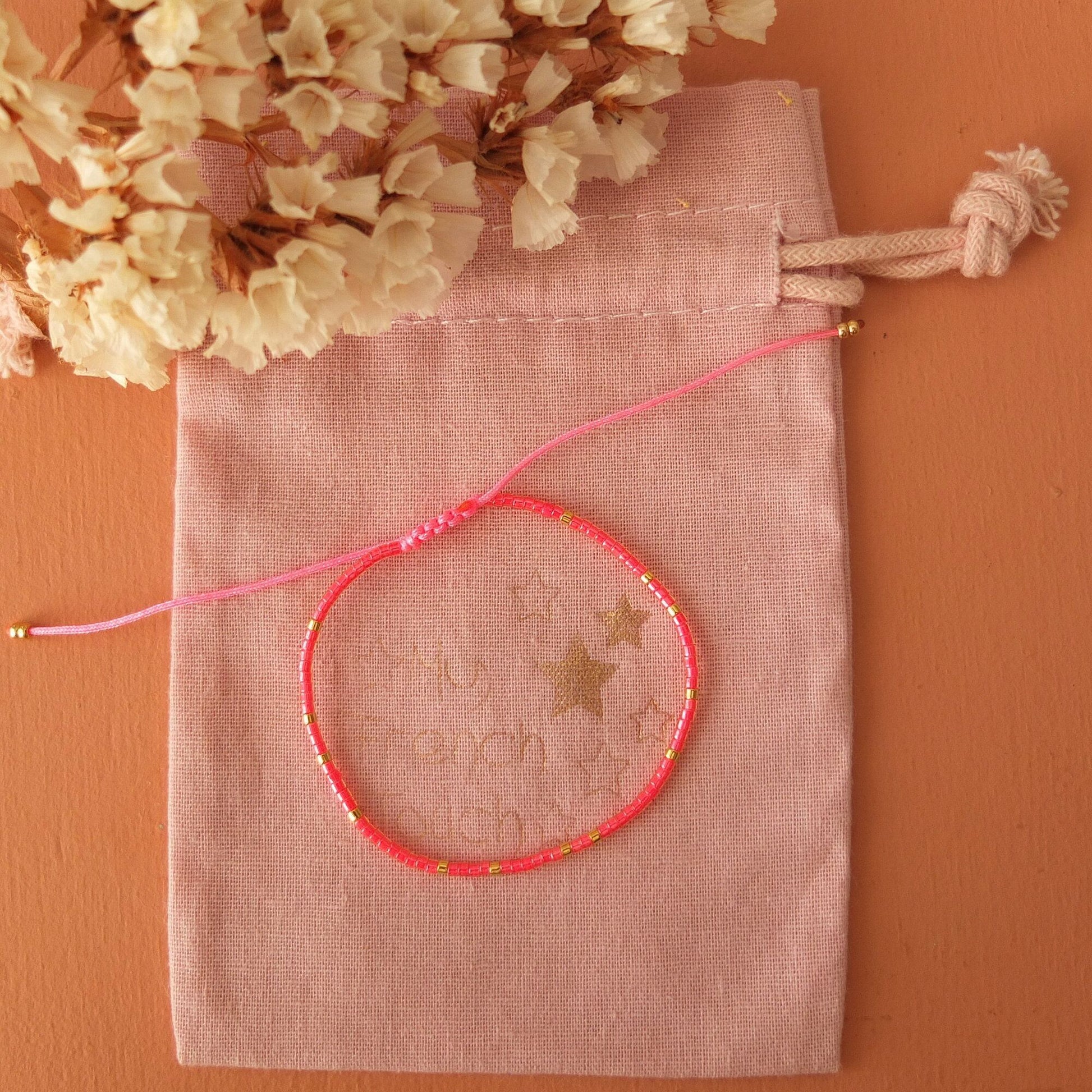 Bracelet ajustable en fil de jade et perles miyuki aspect brillant, coloris 4