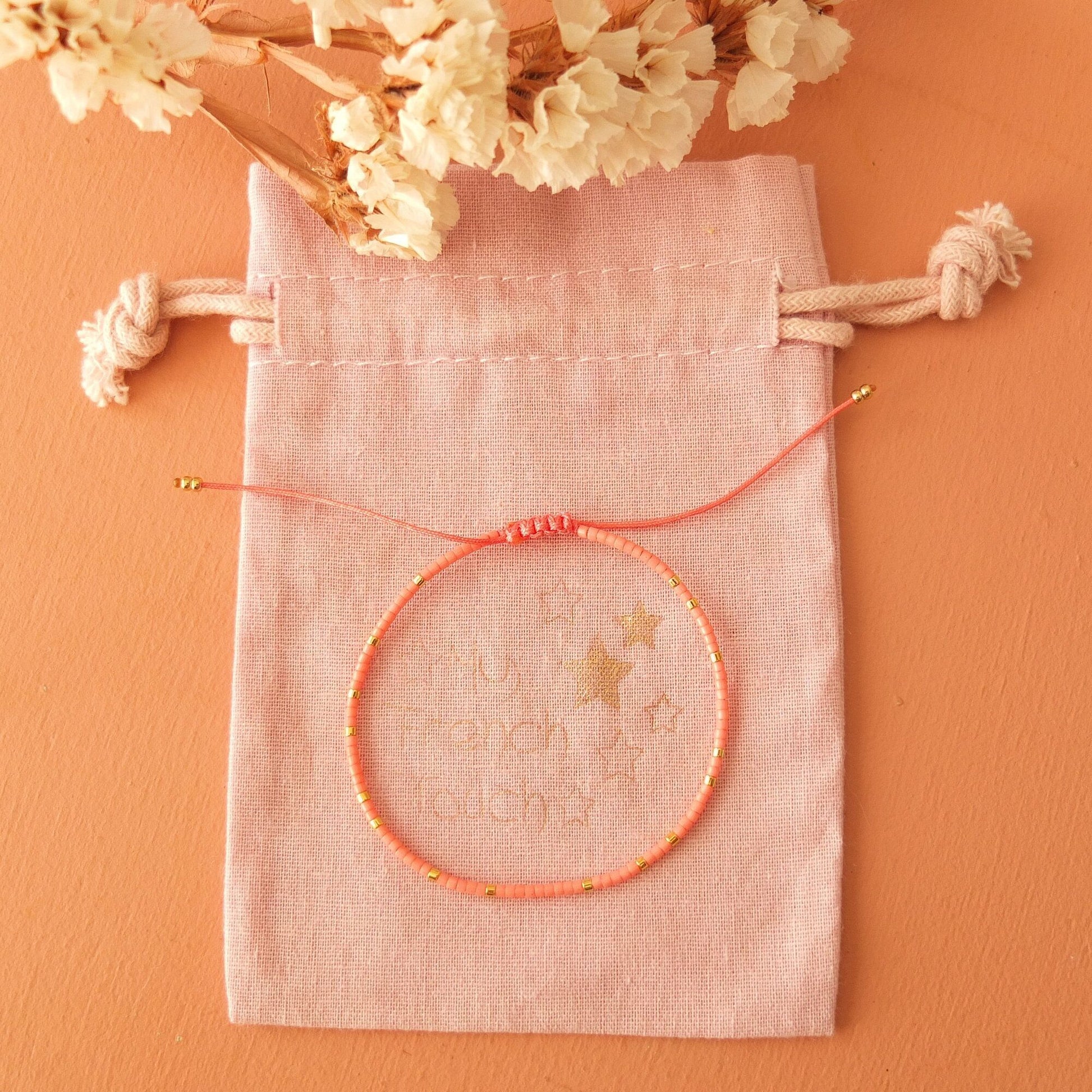 Bracelet ajustable en fil de jade et perles miyuki aspect brillant, coloris 8
