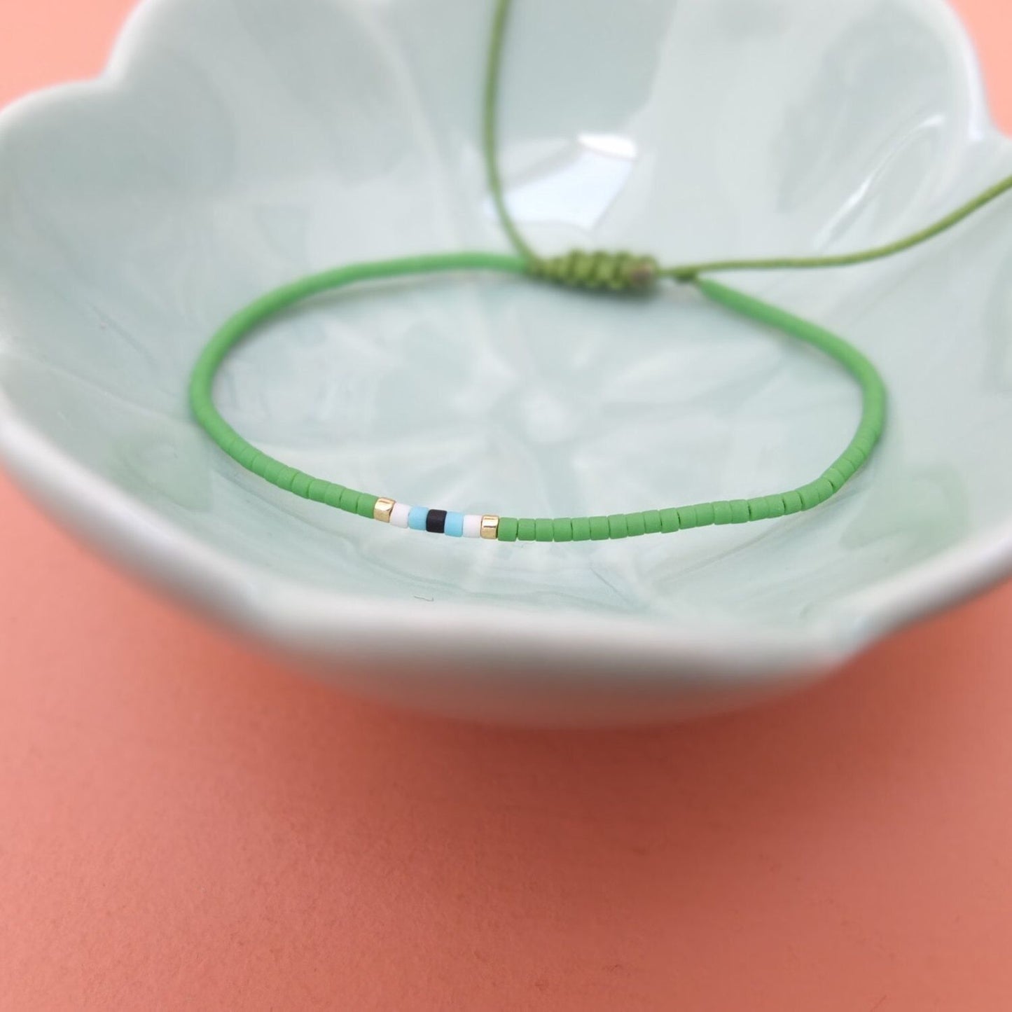Bracelet en perles miyuki ajustable, oeil protecteur, coloris 23