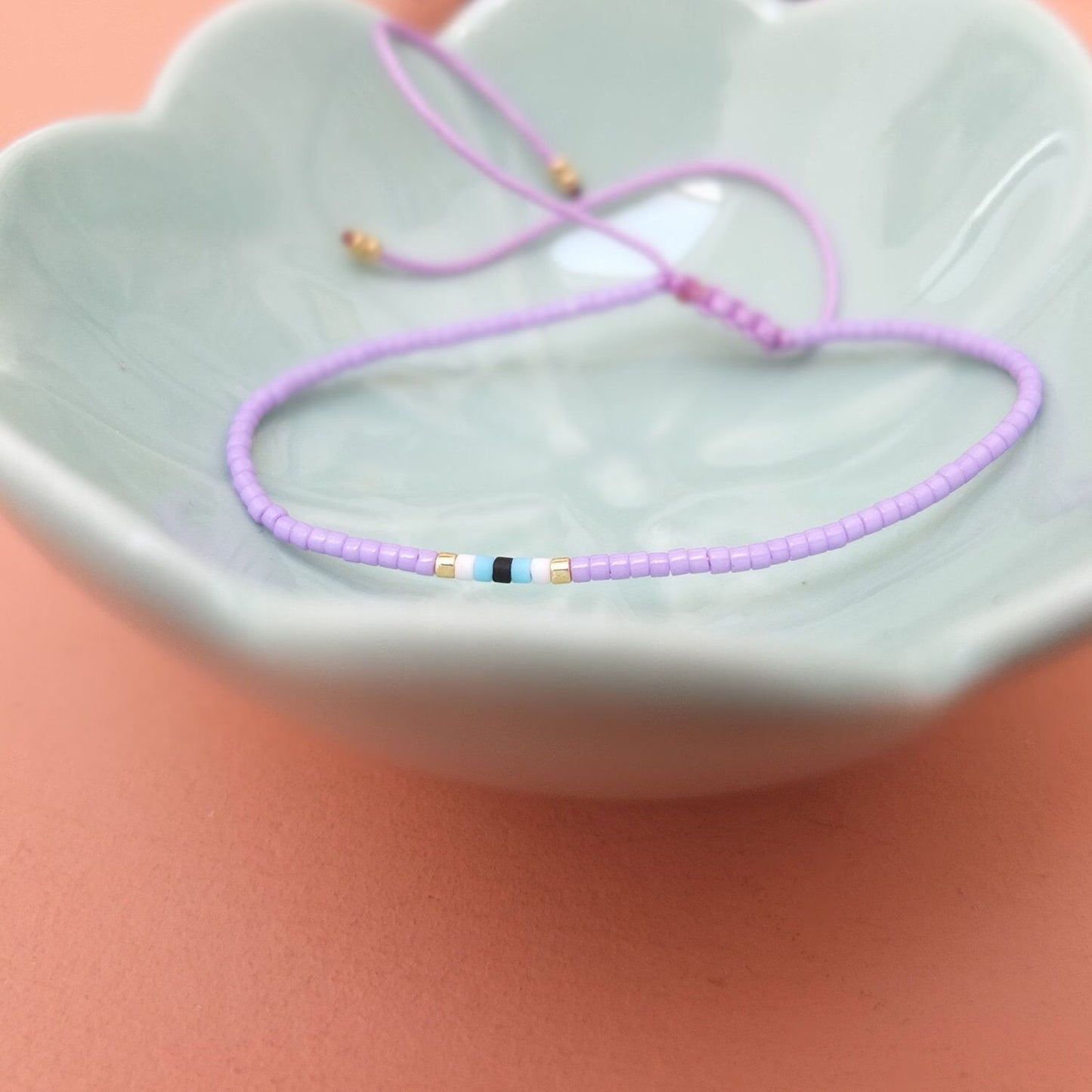 Bracelet en perles miyuki ajustable, oeil protecteur, coloris 25
