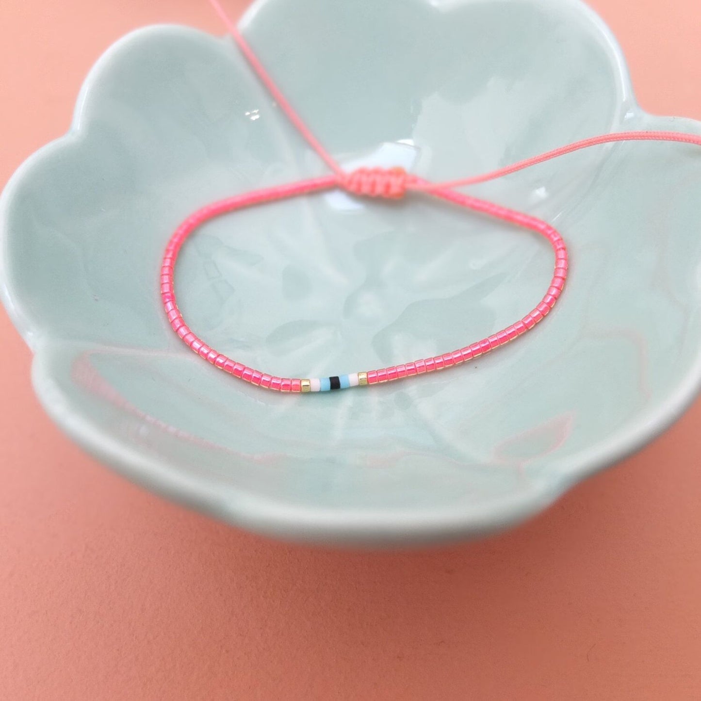 Bracelet en perles miyuki ajustable, oeil protecteur, coloris 34