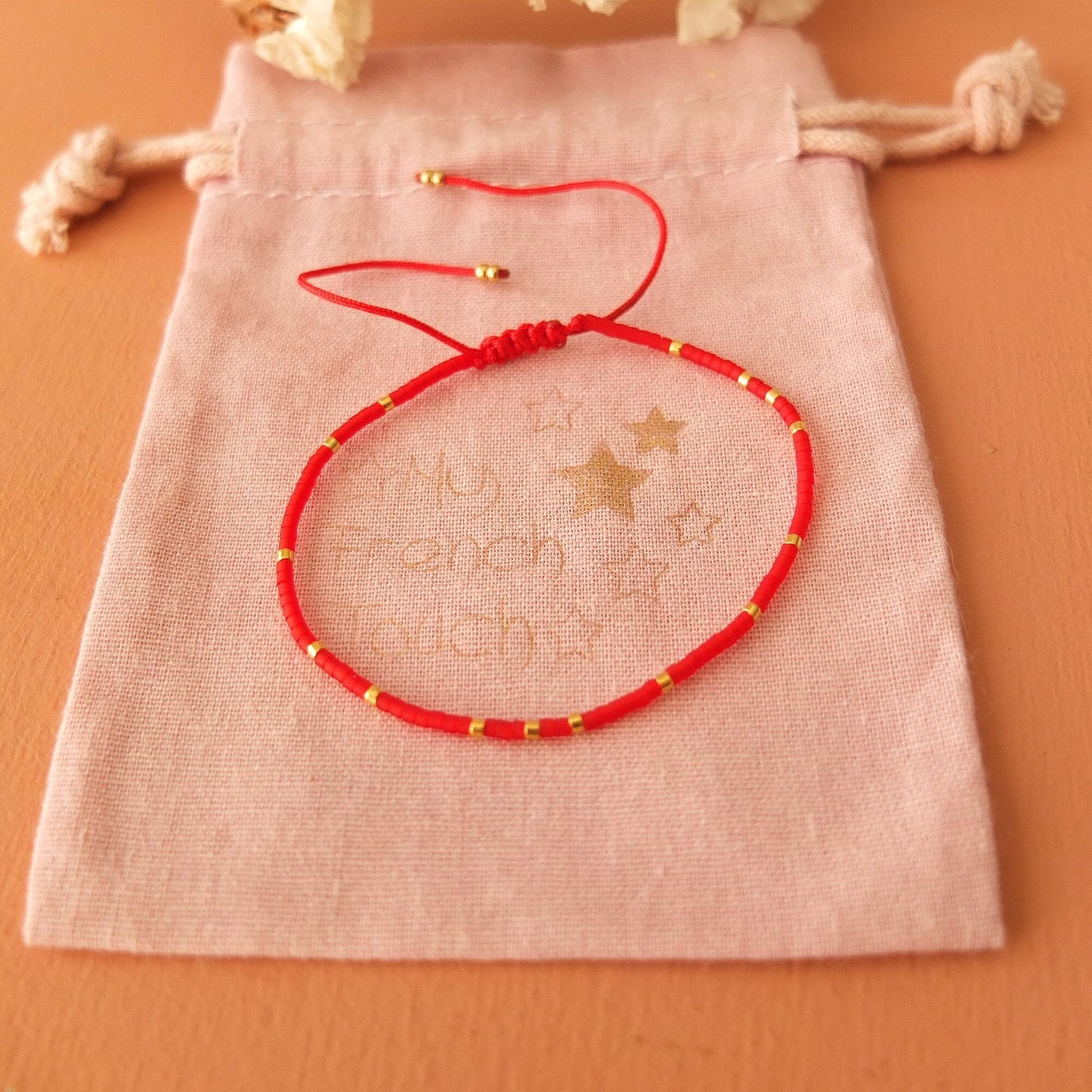 Bracelet ajustable fil de jade et perles miyuki aspect givré, coloris 20