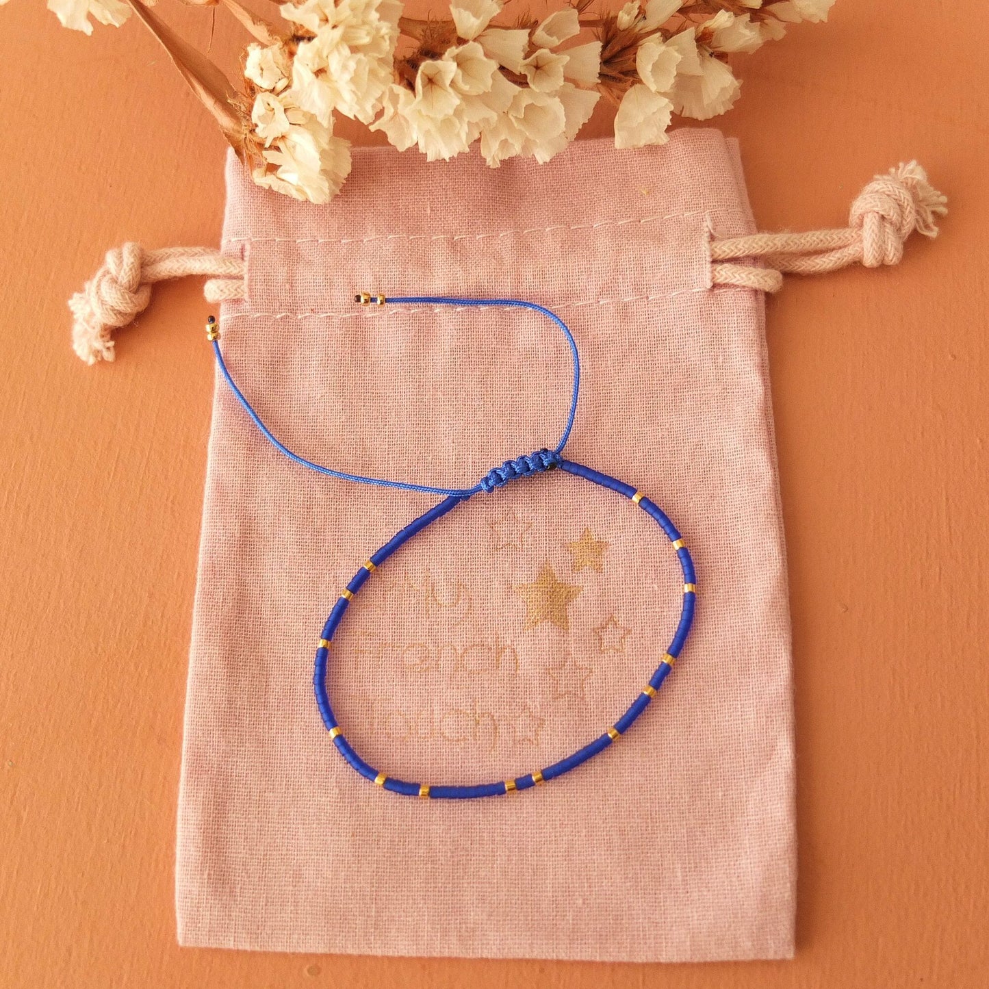 Bracelet ajustable fil de jade et perles miyuki aspect givré, coloris 26