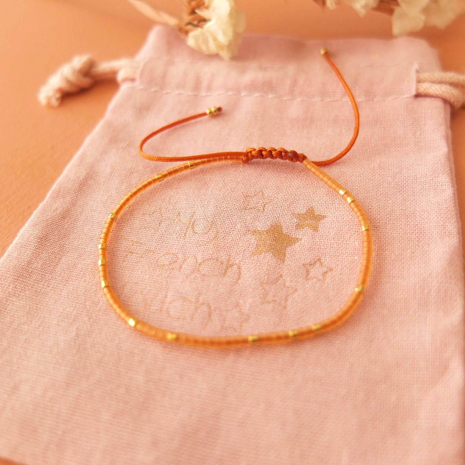 Bracelet ajustable fil de jade et perles miyuki aspect givré, coloris 35
