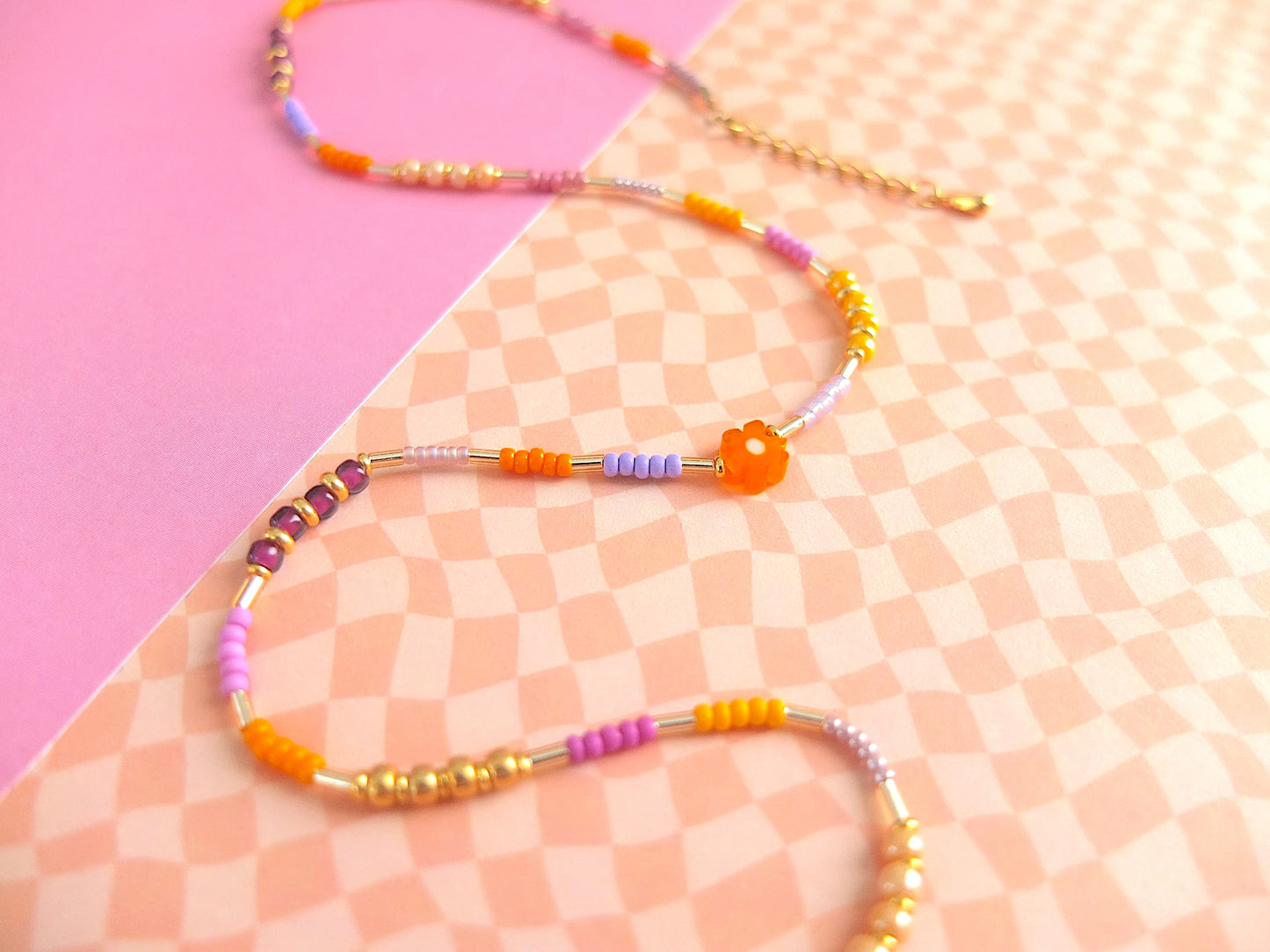 collier Spring Fleur millefiori