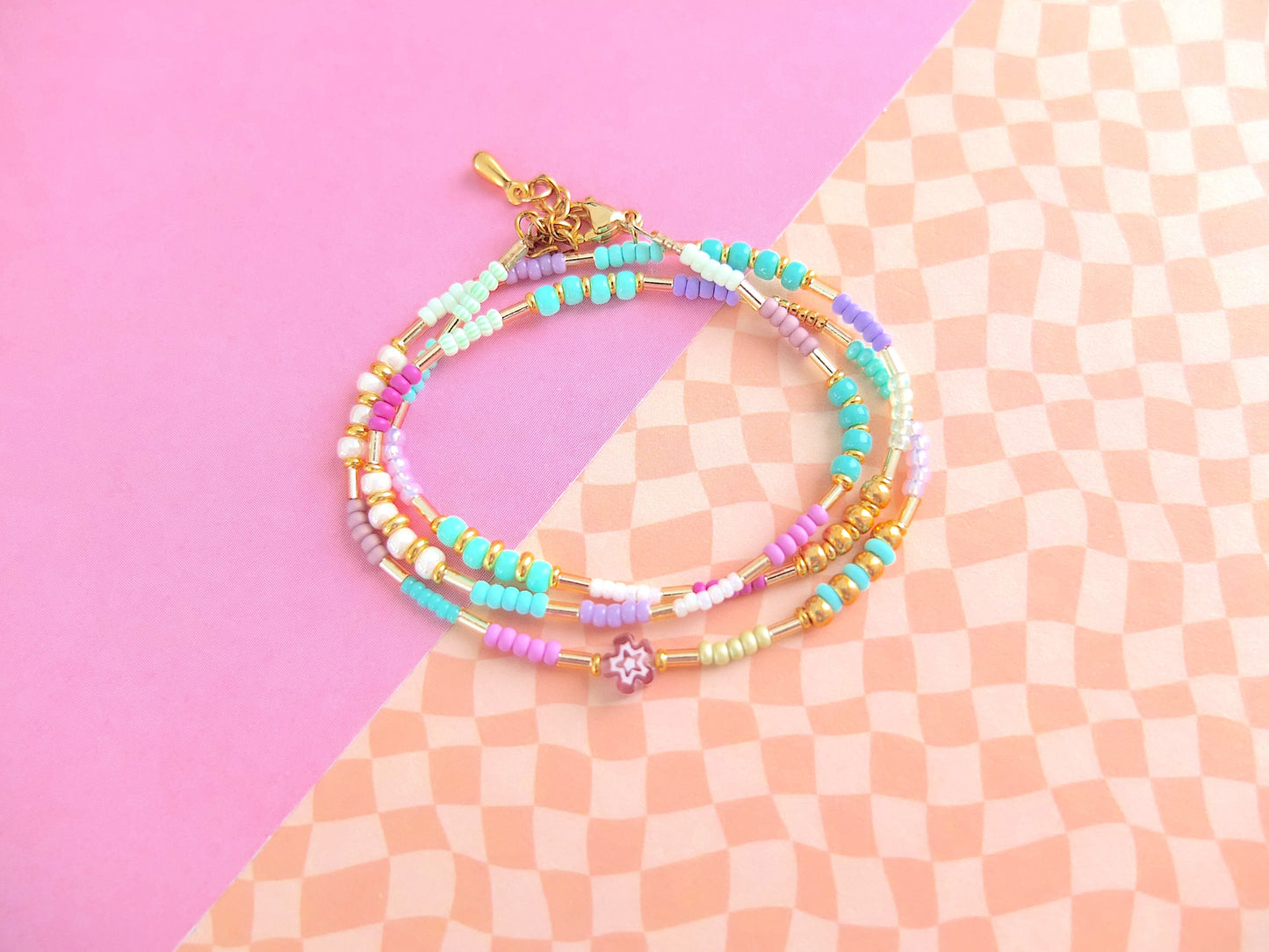collier Spring Fleur millefiori