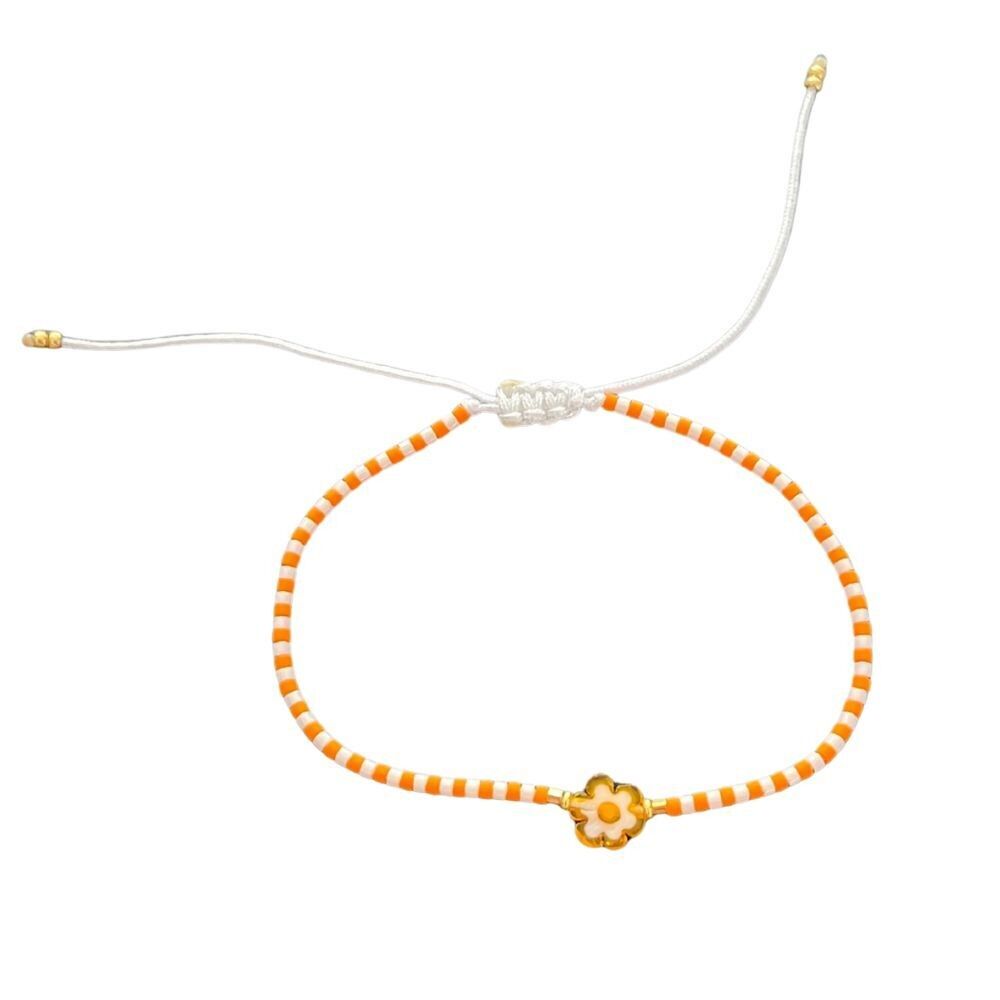Bracelet cordon fleur millefiori, coloris 7