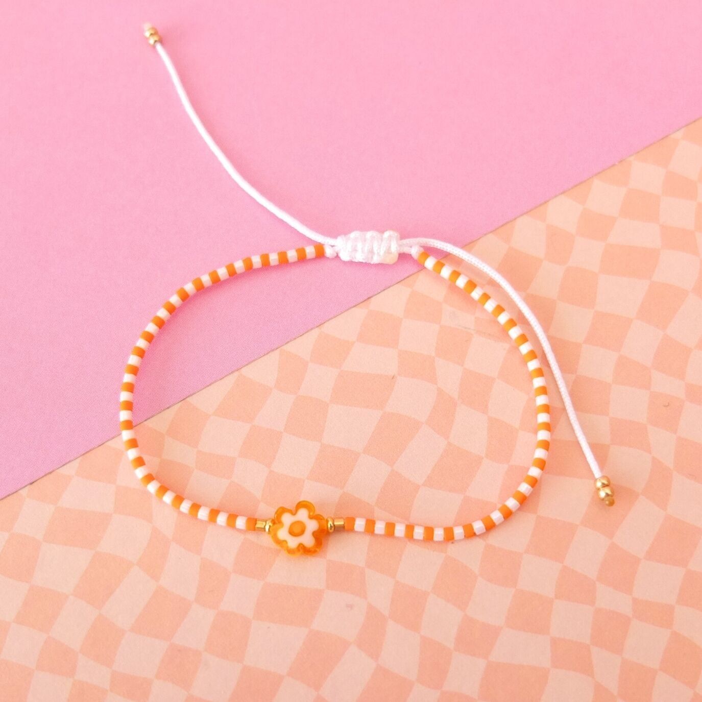 Bracelet cordon fleur millefiori, coloris 5