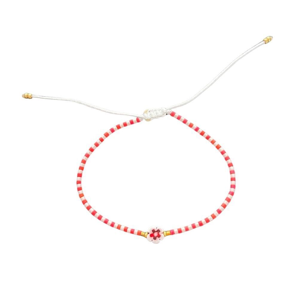 Bracelet cordon fleur millefiori, coloris 9