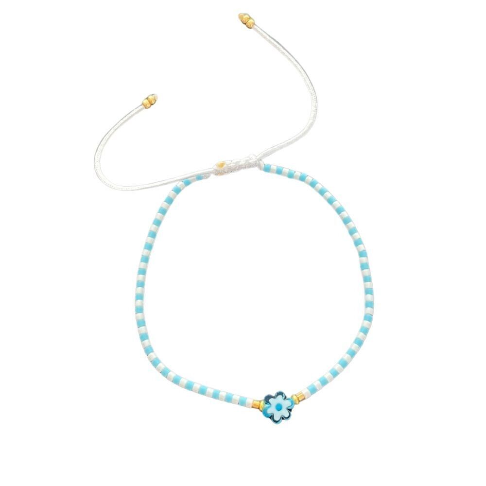 Bracelet cordon fleur millefiori, coloris 11