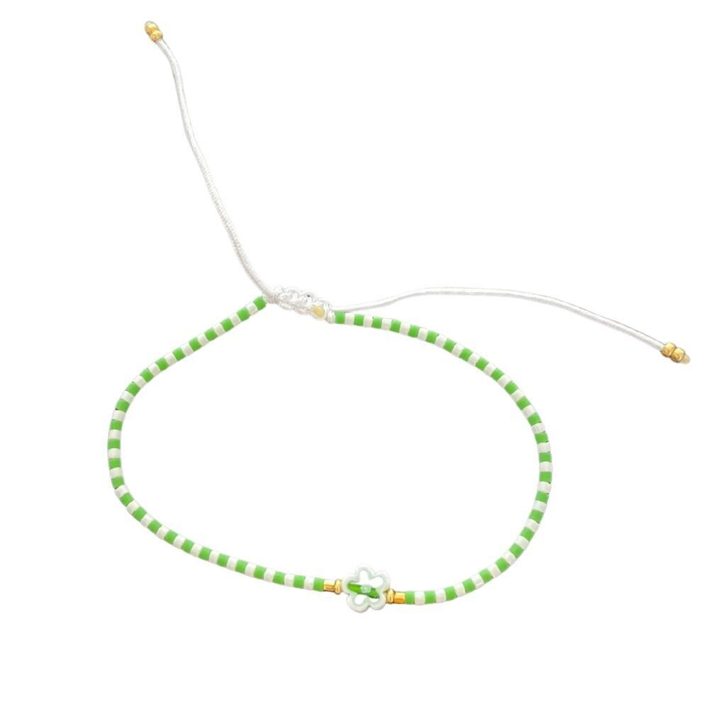 Bracelet cordon fleur millefiori, coloris 15