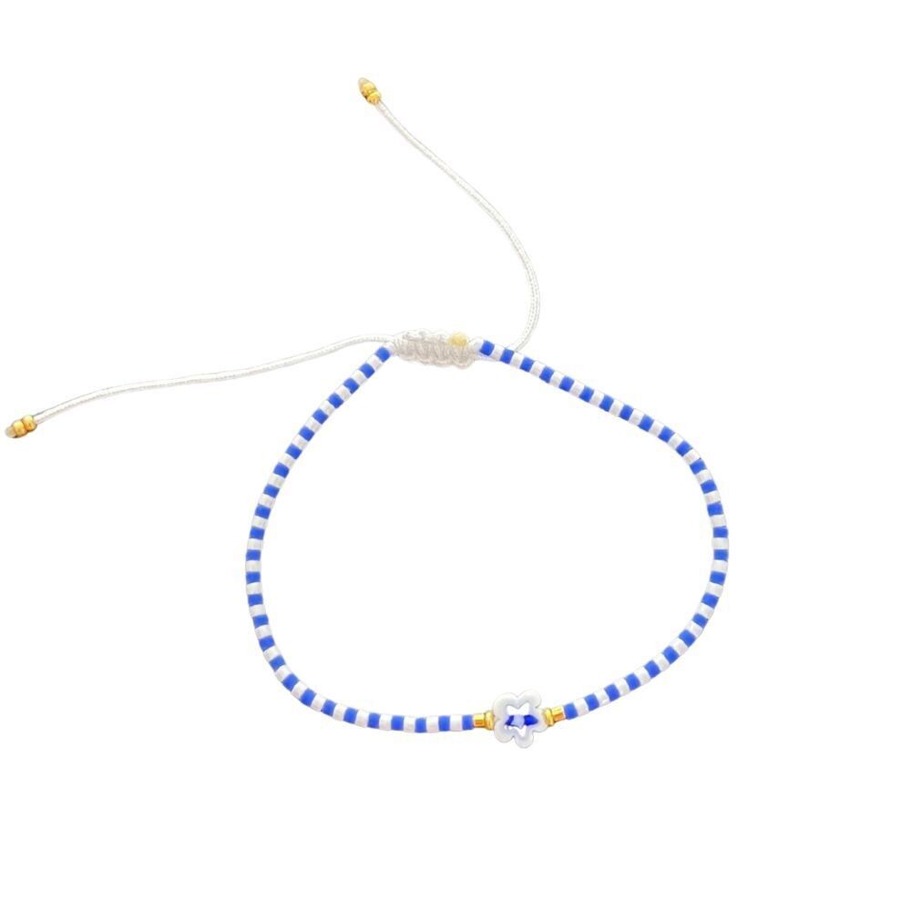 Bracelet cordon fleur millefiori, coloris 17