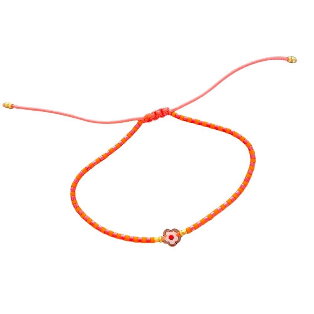 Bracelet cordon fleur millefiori, coloris 26