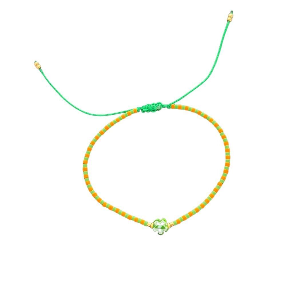Bracelet cordon fleur millefiori, coloris 32